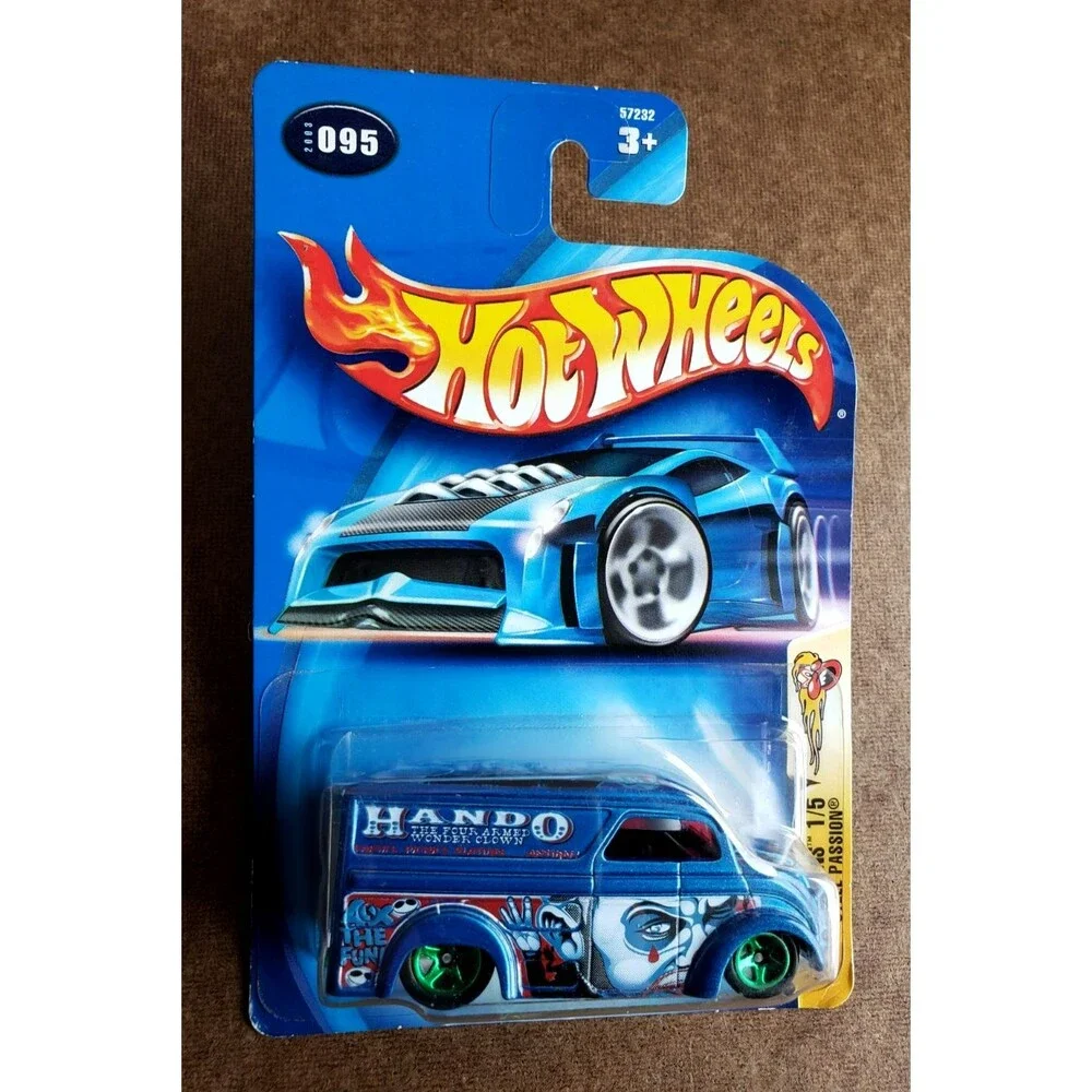 2003 Hot Wheels STEEL PASSION Blue CRAZED CLOWNS Hando DAIRY DELIVERY #1/5 1:64